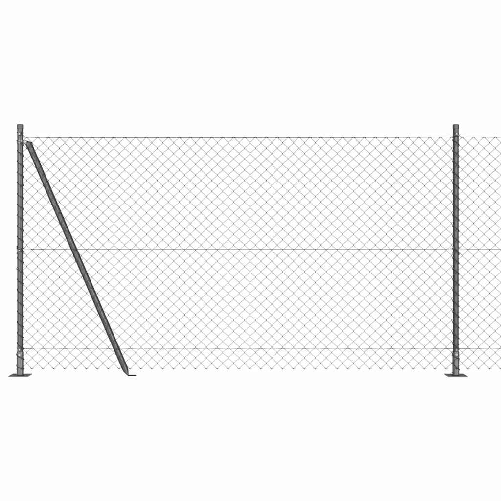 Poteau de clôture Vidaxl gris 10 x 1,2 m (maille 40 x 40 mm)