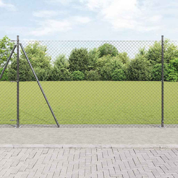 Poteau de clôture Vidaxl gris 10 x 1,4 m (maille 40 x 40 mm)