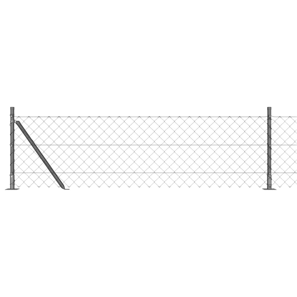 Poteau de clôture Vidaxl gris 10 x 0,4 m (maille 60 x 60 mm)