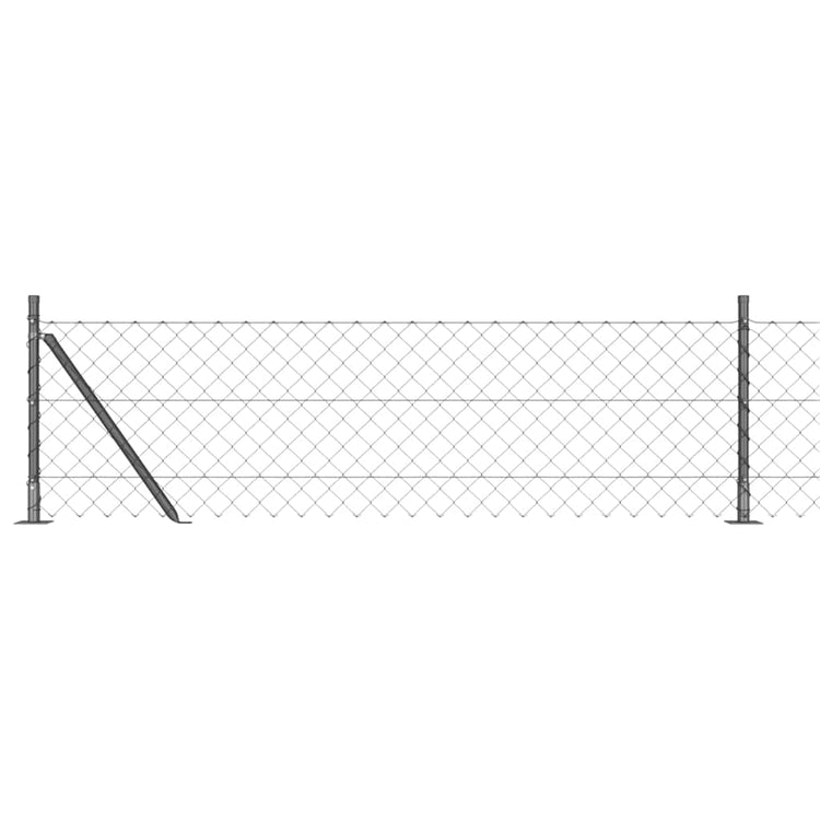 Poteau de clôture Vidaxl gris 10 x 0,6 m (maille 60 x 60 mm)