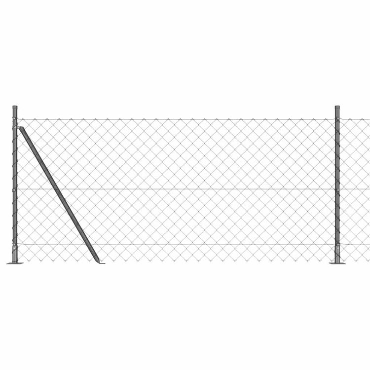 Poteau de clôture Vidaxl gris 10 x 0,8 m (maille 60 x 60 mm)