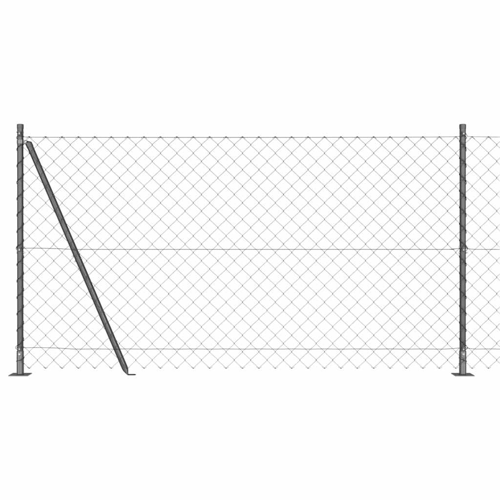 Poteau de clôture Vidaxl gris 10 x 1,2 m (maille 60 x 60 mm)