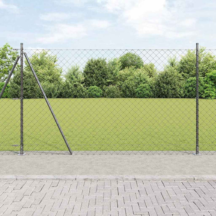 Poteau de clôture Vidaxl gris 10 x 1,5 m (maille 60 x 60 mm)