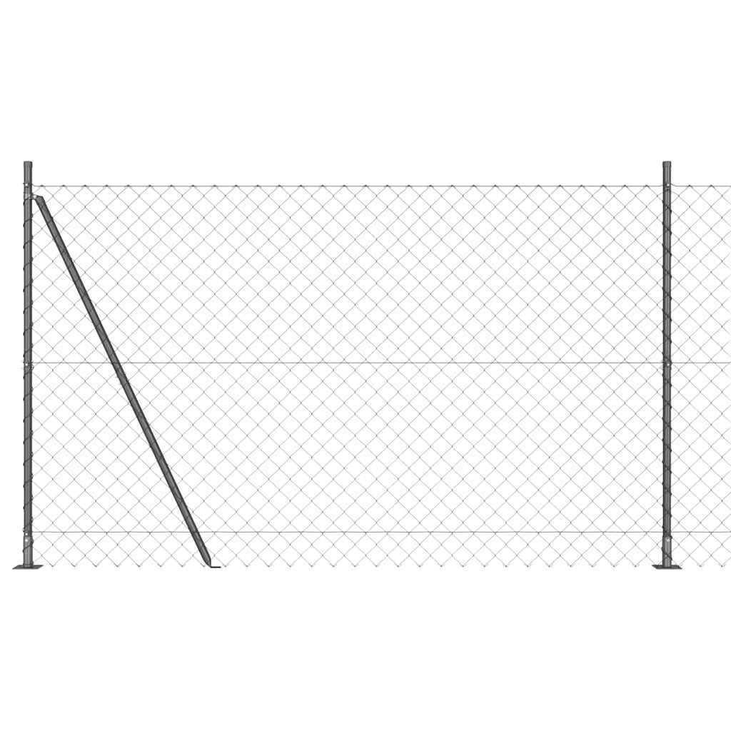 Poteau de clôture Vidaxl gris 10 x 1,5 m (maille 60 x 60 mm)