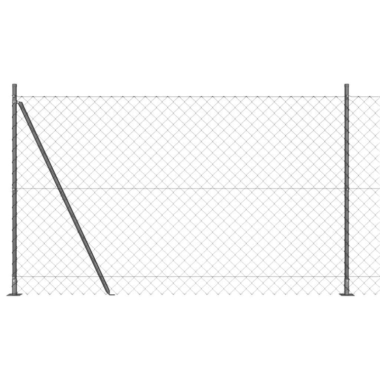Poteau de clôture Vidaxl gris 10 x 1,5 m (maille 60 x 60 mm)