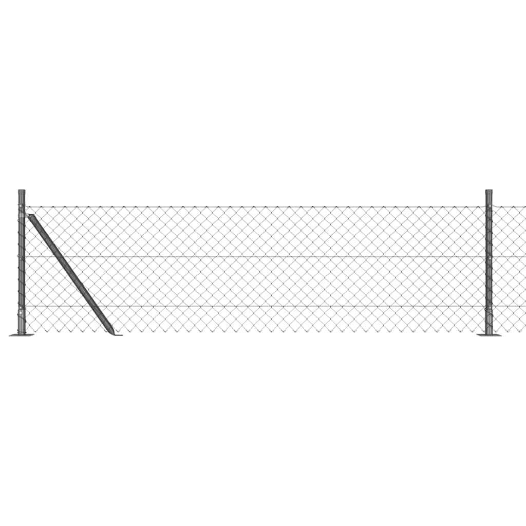 Poteau de clôture Vidaxl gris 25 x 0,4 m (maille 40 x 40 mm)