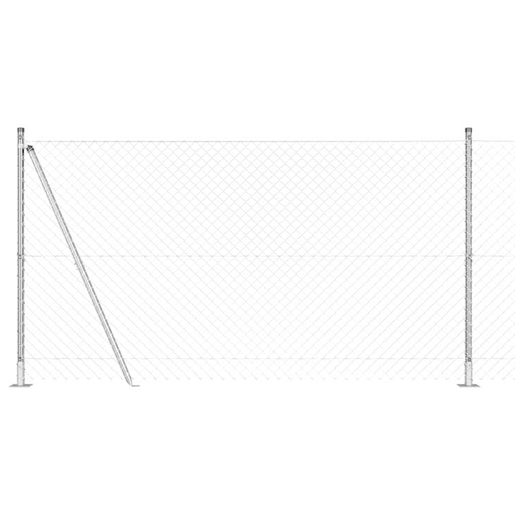 Vidaxl poteau de clôture argent 10 x 1,2 m (maille 40 x 40 mm) acier