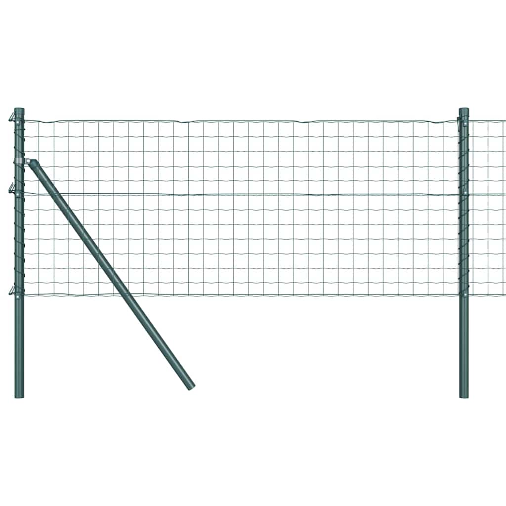 Clôture Vidaxxl avec poteau vert 0,6 x 10 m acier et PVC