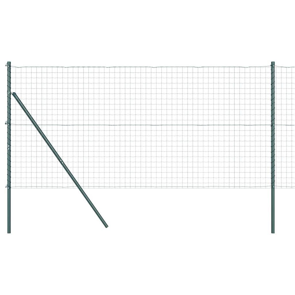 Clôture Vidaxxl avec poteau vert 1 x 10 m acier et PVC