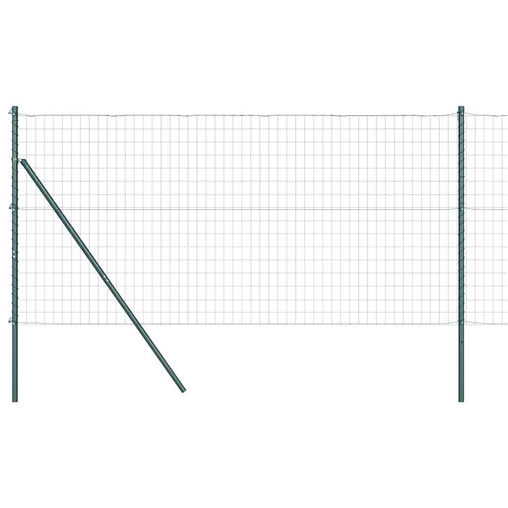 Clôture Vidaxxl avec poteau vert 1,4 x 10 m acier et PVC