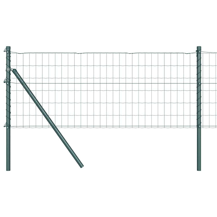 Clôture Vidaxl avec poteau vert 0,8 x 10 m acier et PVC