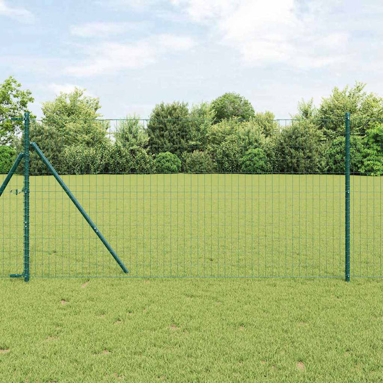Clôture Vidaxxl avec poteau vert 1 x 10 m acier et PVC
