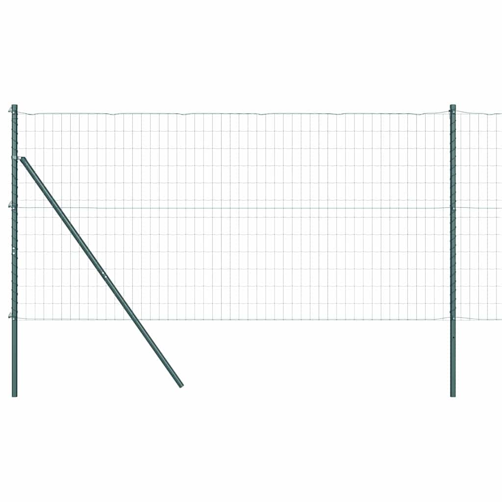 Clôture Vidaxxl avec poteau vert 1 x 10 m acier et PVC