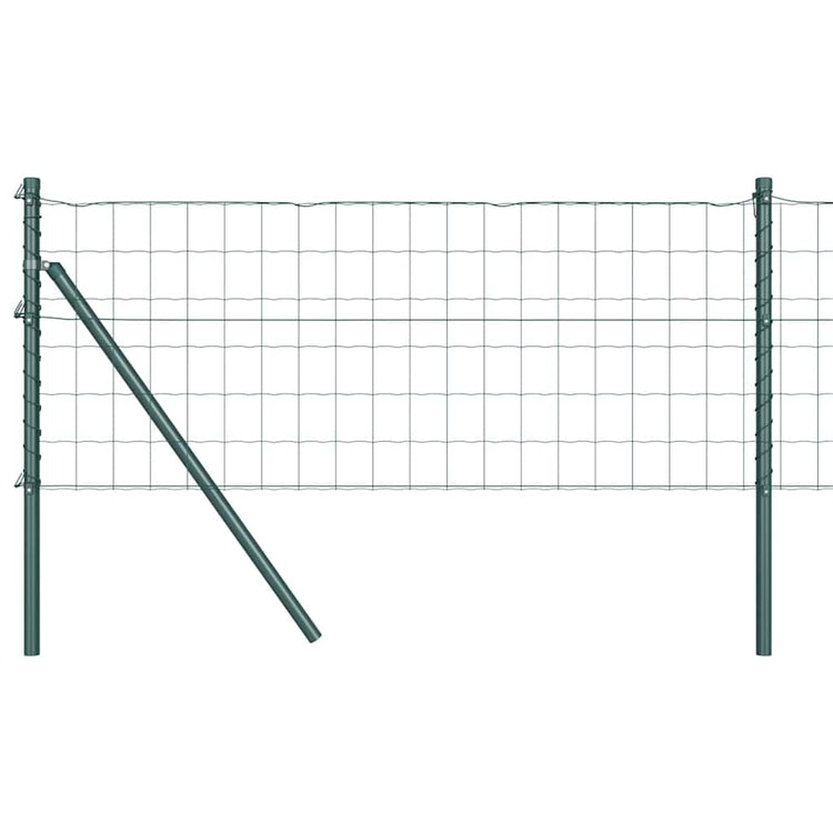 Clôture Vidaxl avec poteau vert 0,8 x 10 m acier et PVC