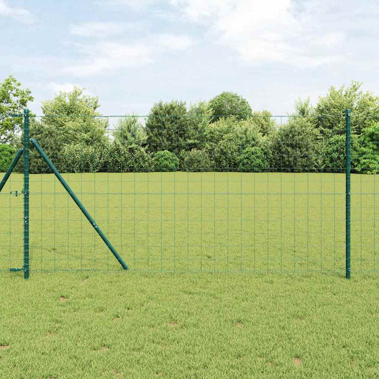 Clôture Vidaxxl avec poteau vert 1 x 10 m en acier