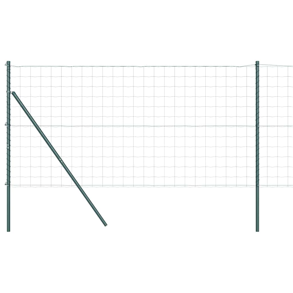 Clôture Vidaxxl avec poteau vert 1 x 10 m en acier