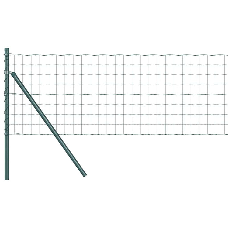 Clôture Vidaxxl avec poteau vert 0,4 x 10 m acier et PVC