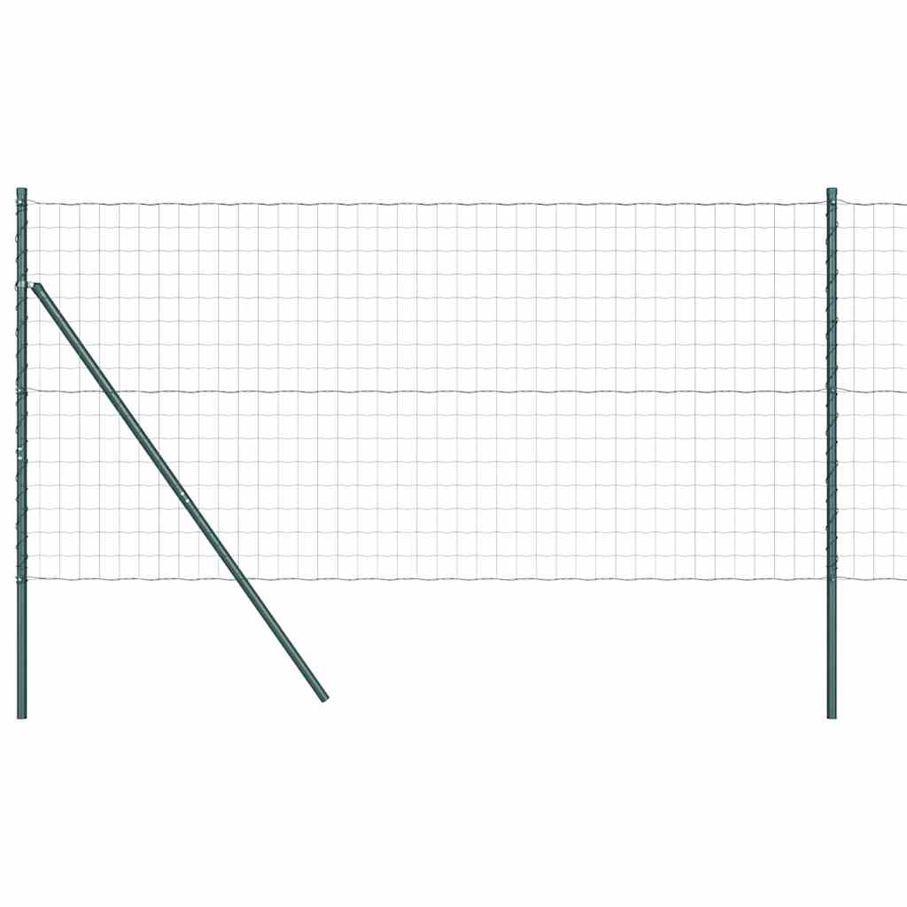 Clôture Vidaxxl avec poteau vert 1,4 x 10 m acier et PVC