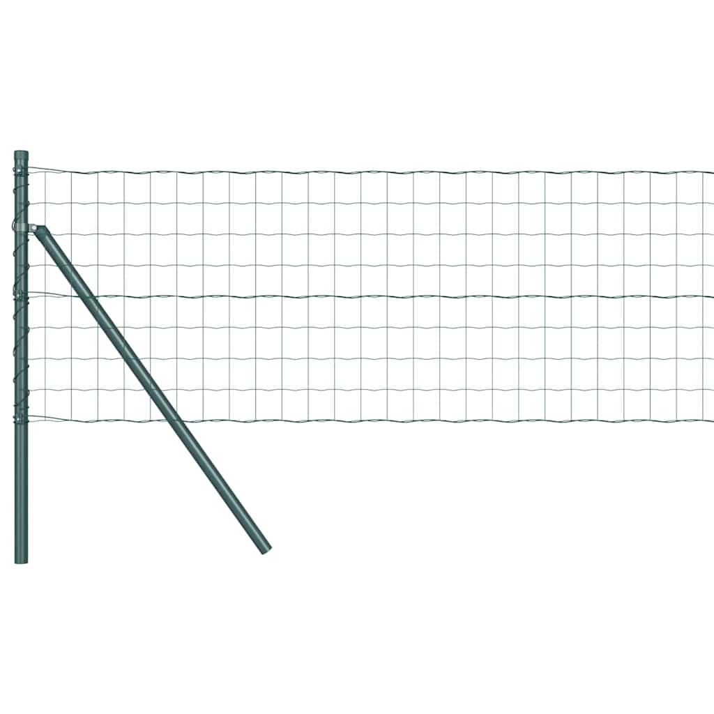 Clôture Vidaxxl avec poteau vert 0,4 x 25 m acier et PVC