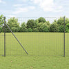 Clôture Vidaxl avec poteau gris 1,6 x 10 m acier et PVC