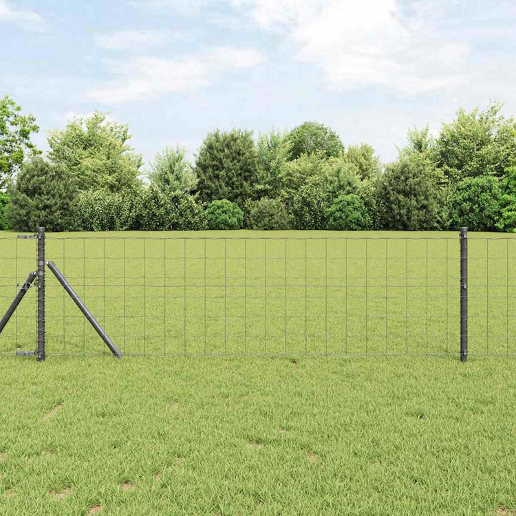 Clôture Vidaxxl avec poteau gris 0,8 x 10 m en acier