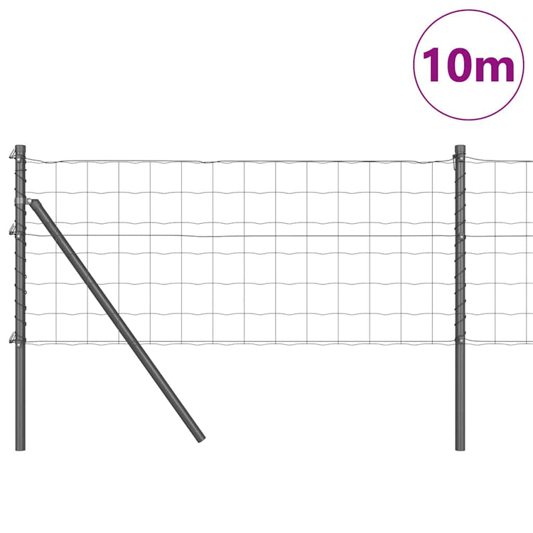Clôture Vidaxxl avec poteau gris 0,8 x 10 m en acier