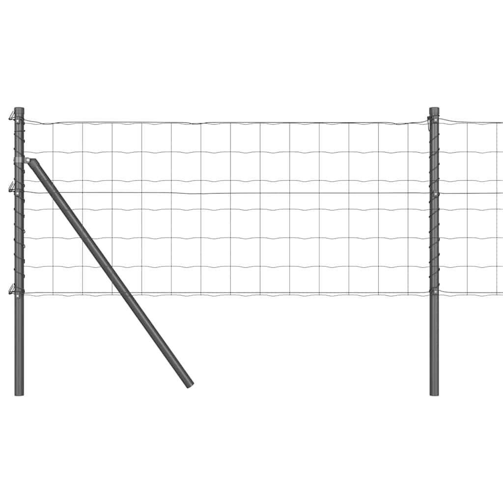 Clôture Vidaxxl avec poteau gris 0,8 x 25 m en acier