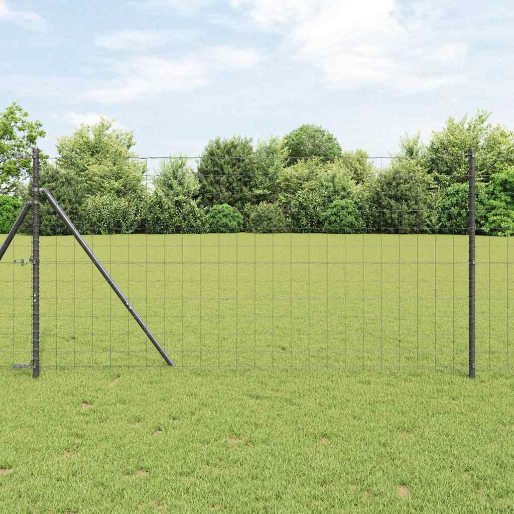 Vidaxxl clôture avec poteau gris 1 x 25 m acier