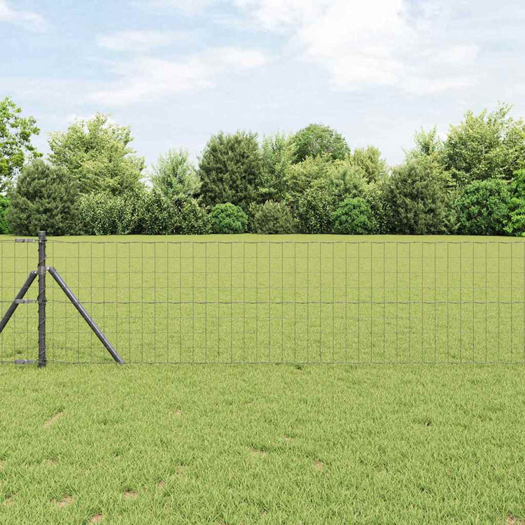Clôture Vidaxl avec poteau gris 0,4 x 10 m acier et PVC