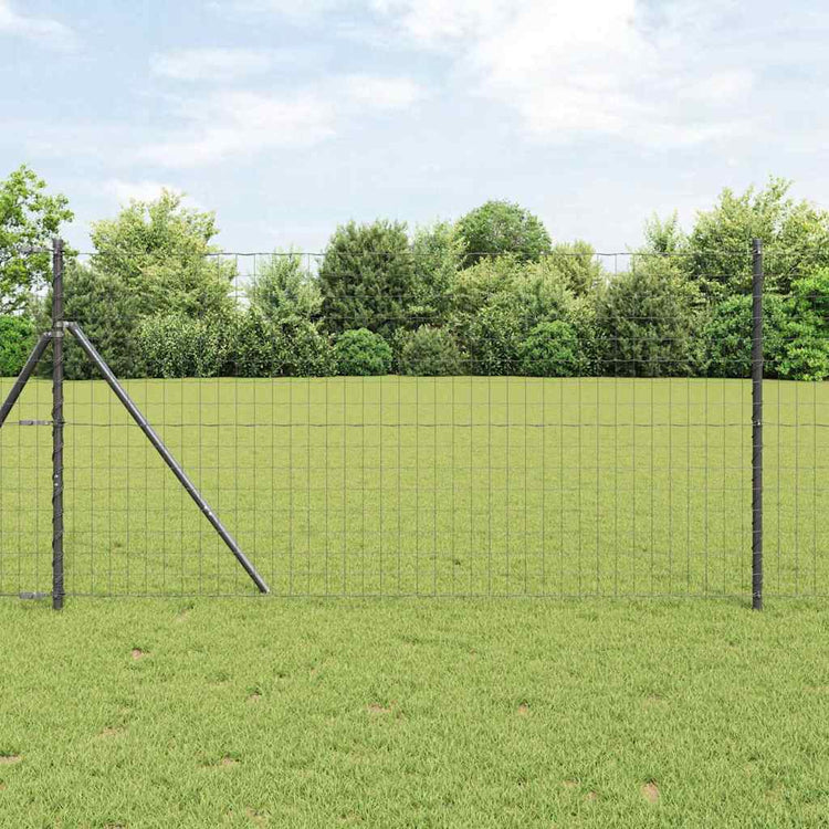 Clôture Vidaxxl avec poteau gris 1,2 x 10 m en acier