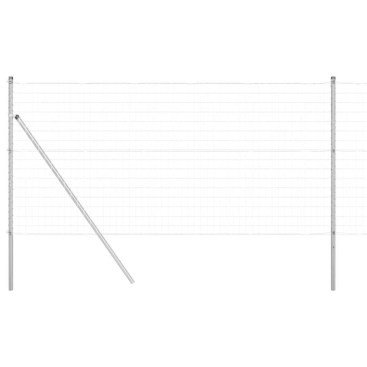 Clôture Vidaxl avec poteau argent 1,2 x 10 m acier et PVC