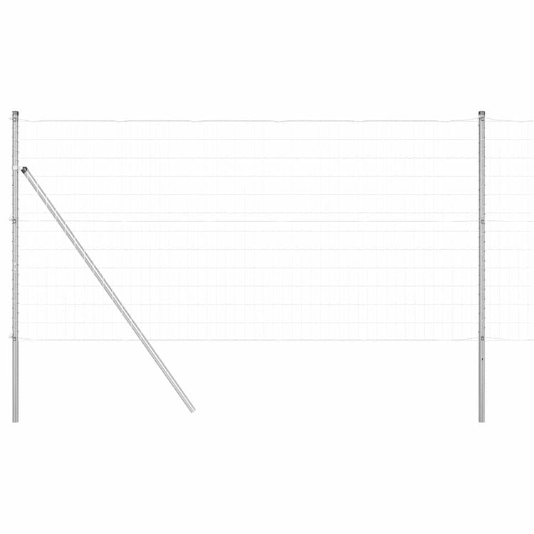 Clôture Vidaxl avec poteau argent 1 x 10 m acier et PVC