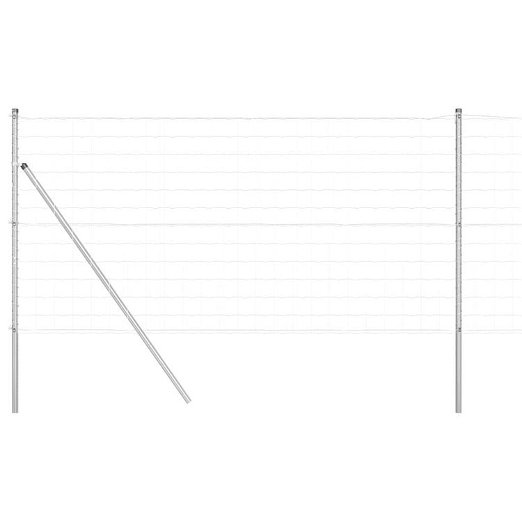 Clôture Vidaxl avec poteau argent 1 x 10 m acier et PVC