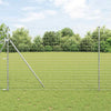 Clôture Vidaxl avec poteau argent 1,5 x 10 m acier et PVC