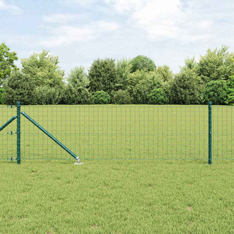 Clôture Vidaxxl avec poteau vert 0,6 x 10 m acier et PVC