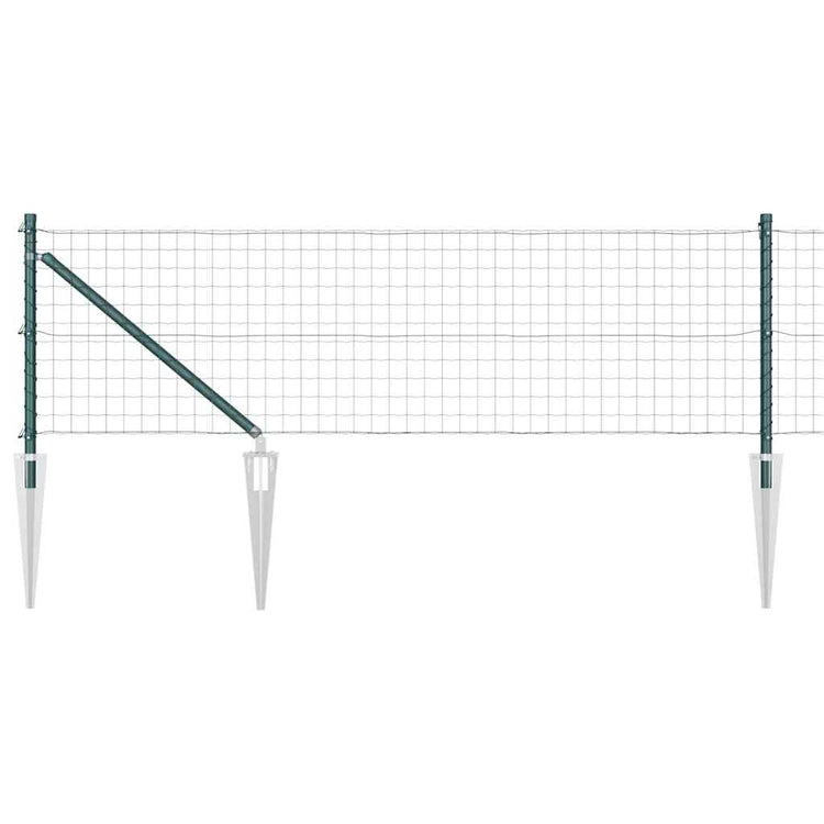 Clôture Vidaxxl avec poteau vert 0,6 x 10 m acier et PVC