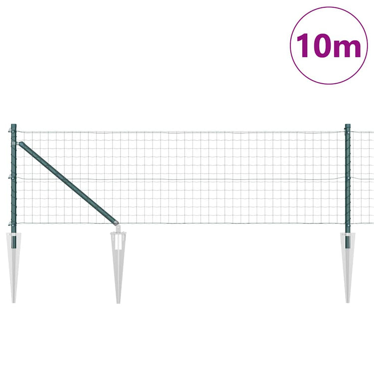 Clôture Vidaxxl avec poteau vert 0,6 x 10 m acier et PVC