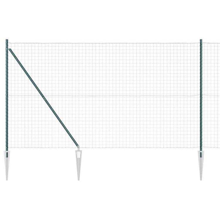 Clôture Vidaxl avec poteau vert 1,5 x 10 m acier et PVC