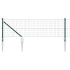 Clôture Vidaxxl avec poteau vert 0,4 x 10 m acier et PVC