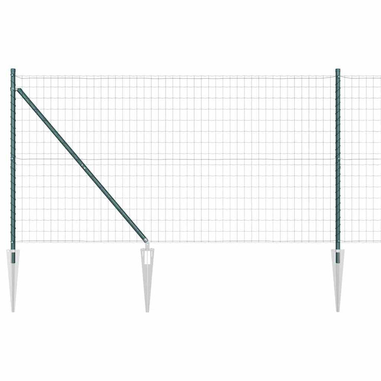 Clôture Vidaxxl avec poteau vert 1,4 x 10 m acier et PVC