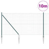 Clôture Vidaxxl avec poteau vert 1,4 x 10 m acier et PVC