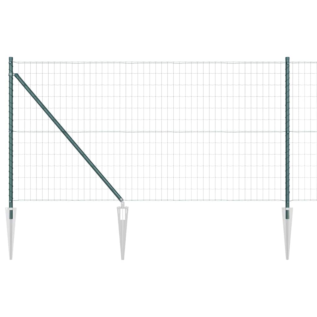 Clôture Vidaxxl avec poteau vert 1 x 10 m acier et PVC