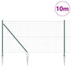 Clôture Vidaxxl avec poteau vert 1 x 10 m acier et PVC