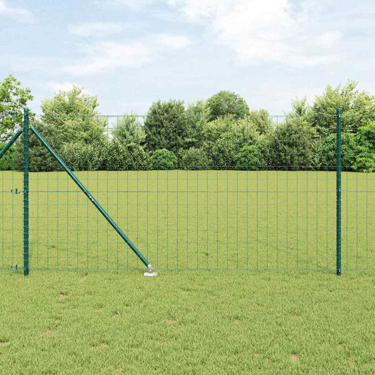 Clôture Vidaxxl avec poteau vert 1,4 x 10 m acier et PVC