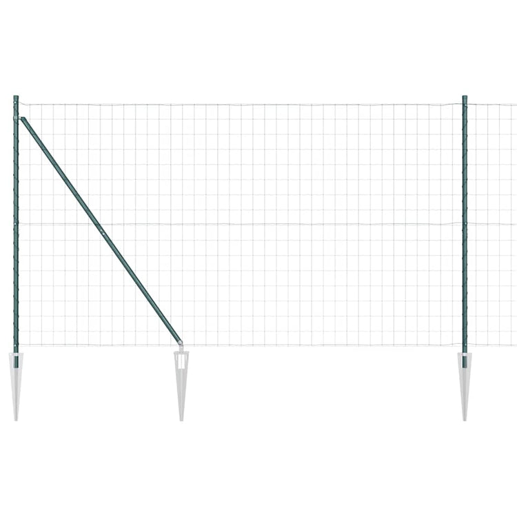 Clôture Vidaxl avec poteau vert 1,5 x 10 m acier et PVC