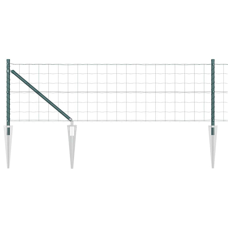 Clôture Vidaxxl avec poteau vert 0,8 x 10 m en acier