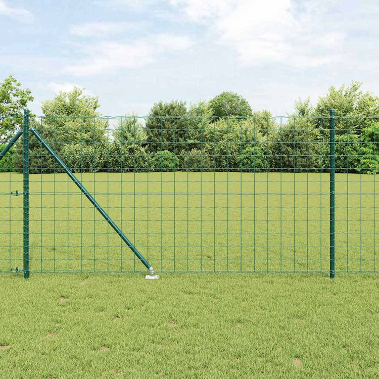 Clôture Vidaxxl avec poteau vert 1 x 10 m en acier