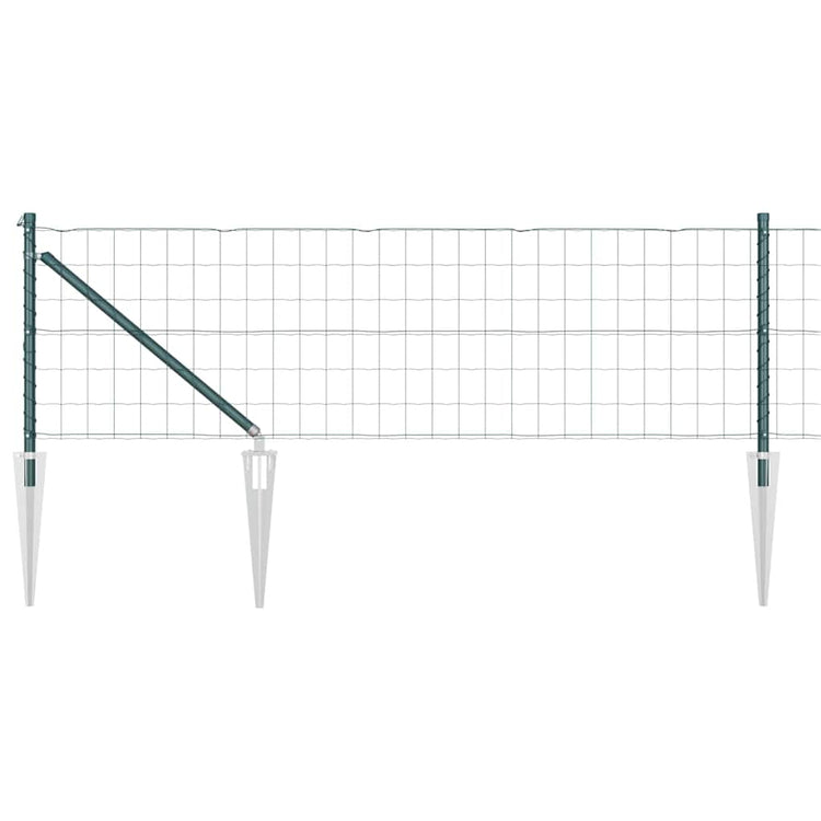 Clôture Vidaxxl avec poteau vert 0,4 x 25 m acier et PVC