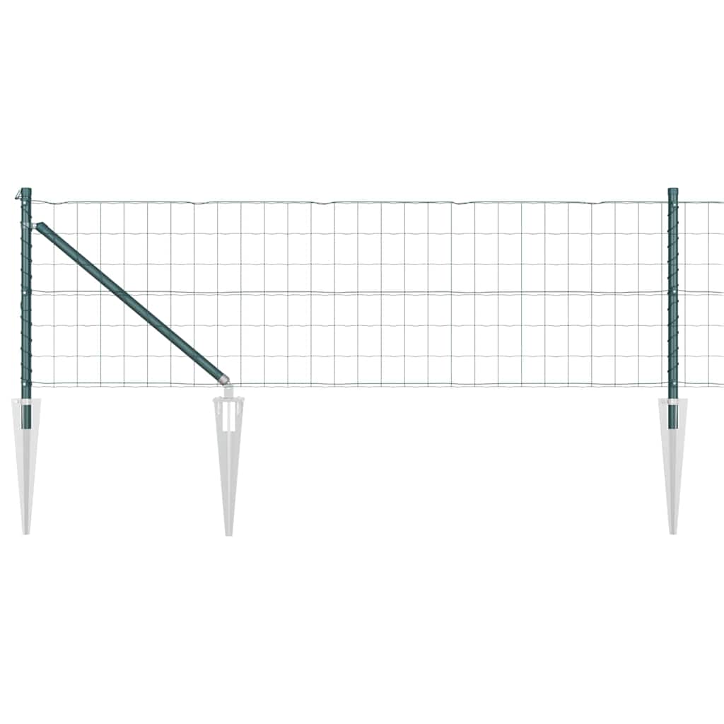 Clôture Vidaxxl avec poteau vert 0,6 x 25 m acier et PVC