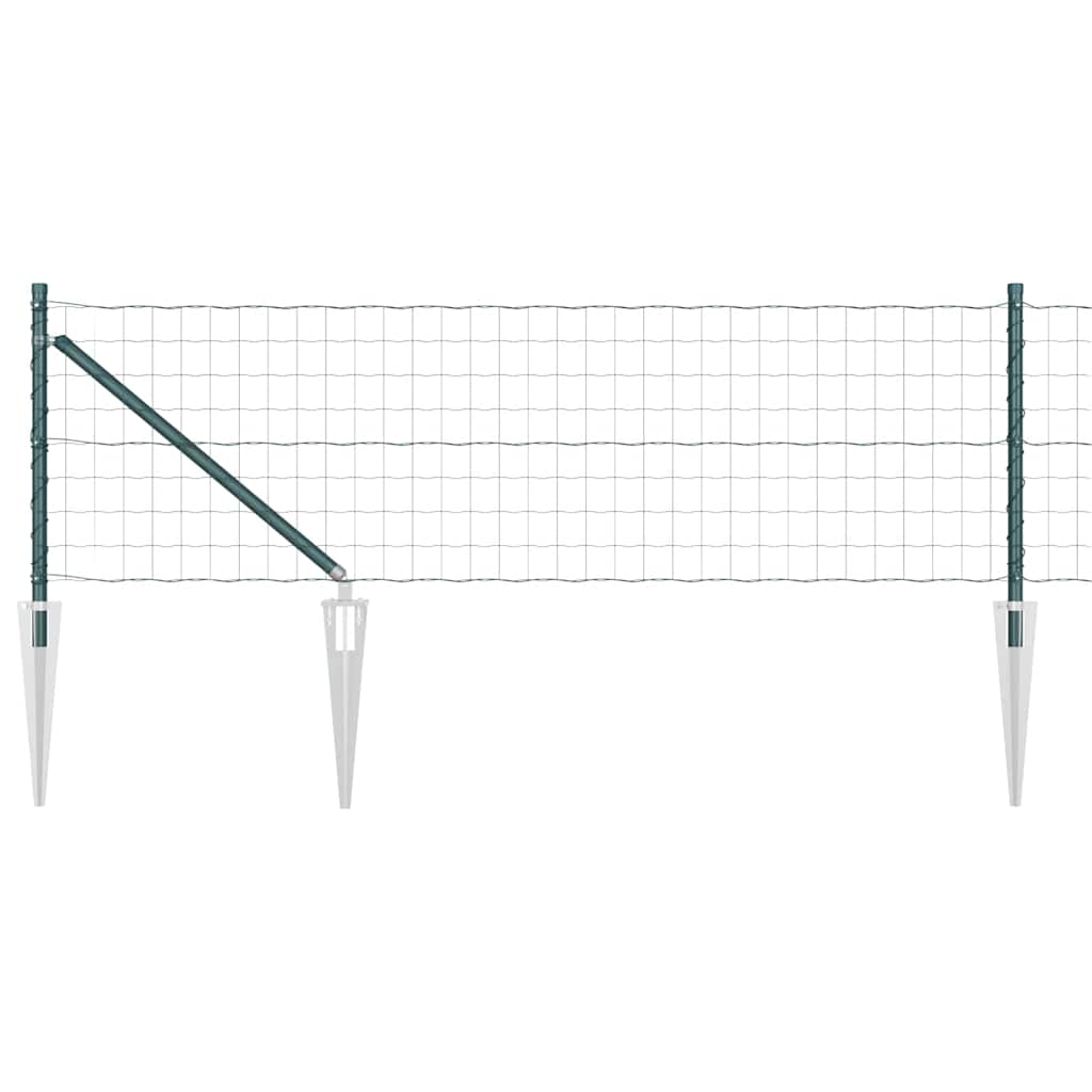 Clôture Vidaxxl avec poteau vert 0,8 x 10 m en acier